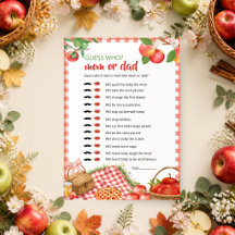 Apple van Ons Oog Herfst Baby Shower | Raad Wie Sp