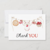 Apple van ons oogboomgaard oogst Baby shower Bedankkaart (Voorkant)