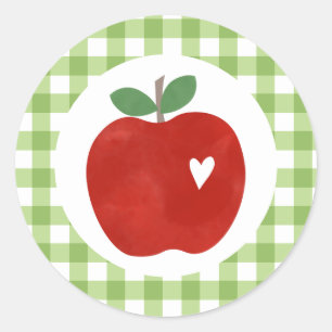 Apple van onze Borden op het eerste verjaardag van Ronde Sticker
