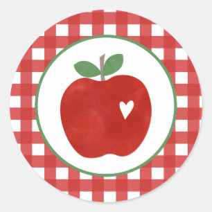 Apple van onze Borden op het eerste verjaardag van Ronde Sticker