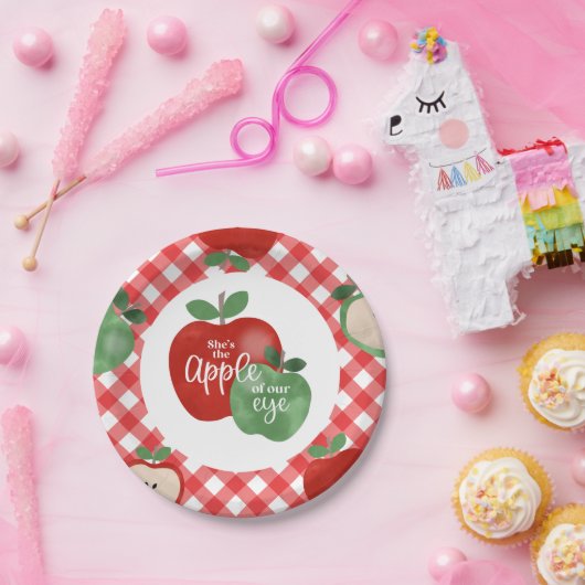 Apple van onze eerste oogdag papieren bordje (Feest)