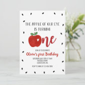 Apple van onze eerste verjaardag kaart (Staand voorkant)