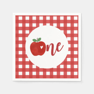 Apple van onze eerste verjaardag Napkins Servet