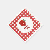 Apple van onze eerste verjaardag Napkins Servet (Hoek)
