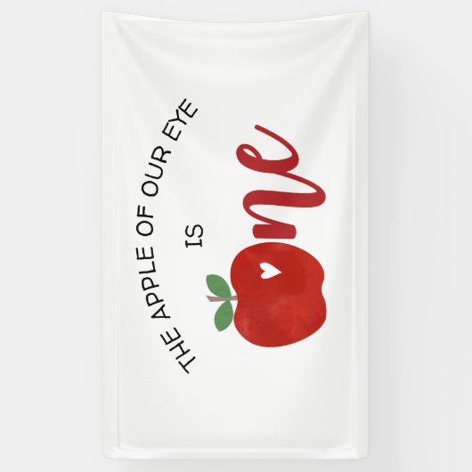 Apple van onze eerste verjaardag spandoek (Verticaal)
