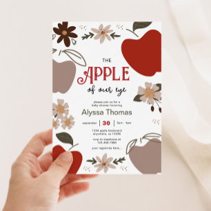 Apple van onze Eye Apple Theme Baby shower Kaart