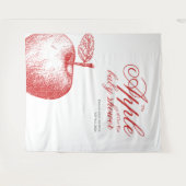 Apple van onze Eye Baby shower achtergrond Wandkleed (Voorkant (horizontaal))