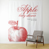 Apple van onze Eye Baby shower achtergrond Wandkleed (In situ)