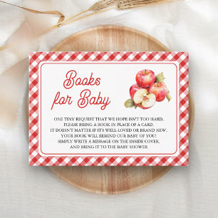 Apple van onze Eye Baby shower boek aanvraag Informatiekaartje