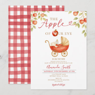 Apple van onze Eye Baby shower Carriage Invitation Kaart