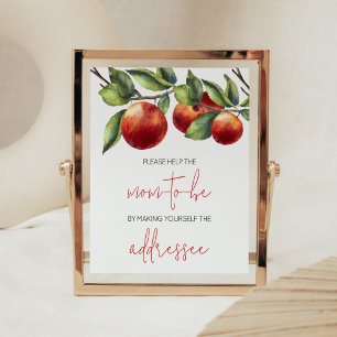 Apple van onze Eye Baby shower Envelope Station Poster