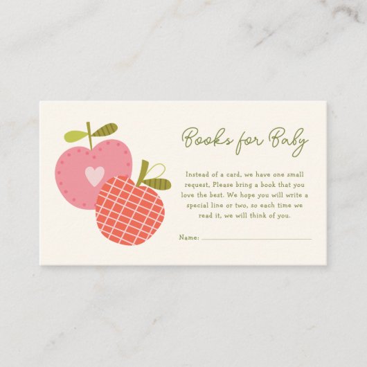 Apple van onze Eye Books voor Baby Schattige Informatiekaartje (Voorkant)