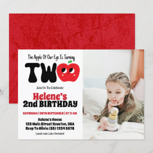 Apple van onze Eye Girl 2e verjaardag foto Kaart