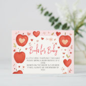 Apple van onze Eye Herfst Baby shower Boeken voor Informatiekaartje (Staand voorkant)