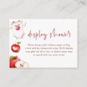 Apple van onze Eye Herfst Baby shower Display Show Informatiekaartje (Voorkant)