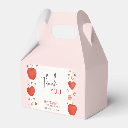 Apple van onze Eye Herfst thema Verjaardag Bedankdoosjes (Voorkant Zijde)