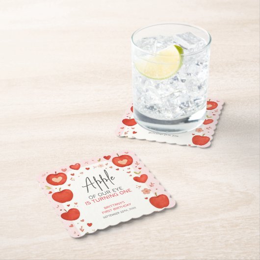 Apple van onze Eye Herfst thema Verjaardag Kartonnen Onderzetters (Insitu)