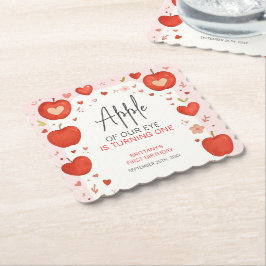 Apple van onze Eye Herfst thema Verjaardag Kartonnen Onderzetters