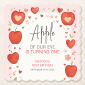 Apple van onze Eye Herfst thema Verjaardag Kartonnen Onderzetters (Voorkant)