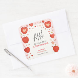 Apple van onze Eye Herfst thema Verjaardag Vierkante Sticker