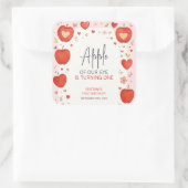 Apple van onze Eye Herfst thema Verjaardag Vierkante Sticker (Tas)