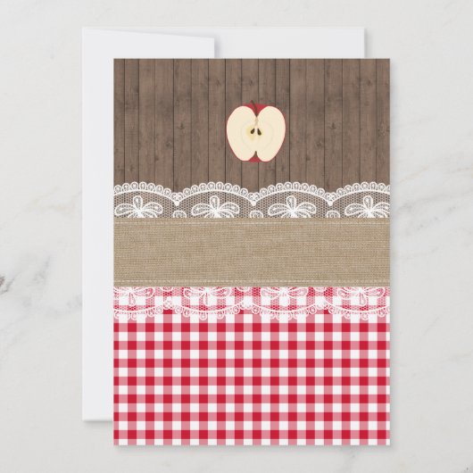 Apple van onze Eye Rustic Herfst verjaardagsuitnod Kaart (Achterkant)