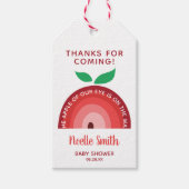 Apple van onze ogen, Apple Rainbow, Baby shower Cadeaulabel (Voorkant)