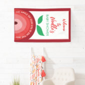 Apple van onze ogen, Apple Rainbow, Baby shower Spandoek (Insitu)