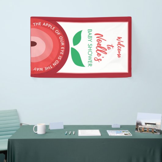 Apple van onze ogen, Apple Rainbow, Baby shower Spandoek (Beurs)