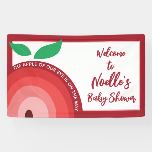Apple van onze ogen, Apple Rainbow, Baby shower Spandoek (Horizontaal)