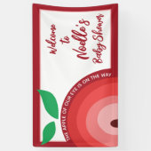 Apple van onze ogen, Apple Rainbow, Baby shower Spandoek (Verticaal)