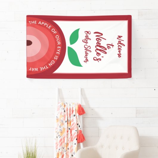 Apple van onze ogen, Apple Rainbow, Baby shower Spandoek (Insitu)