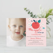 Apple van onze ogen eerste verjaardag kaart (Staand voorkant)