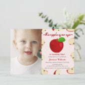 Apple van onze ogen eerste verjaardag kaart (Staand voorkant)