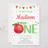 Apple van onze Oog 1e verjaardag Uitnodiging (Voorkant)