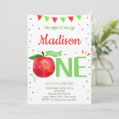 Apple van onze Oog 1e verjaardag Uitnodiging (Staand voorkant)