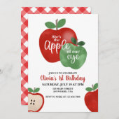 Apple van onze Oog 1e verjaardag Uitnodiging (Voorkant / Achterkant)