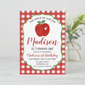 Apple van onze Oog 1e verjaardag Uitnodiging (Staand voorkant)