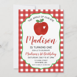 Apple van onze Oog 1e verjaardag Uitnodiging