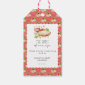 Apple van onze oog baby shower cadeaulabel (Voorkant)