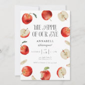 Apple van onze oog verjaardagsfeestuitnodiging kaart (Voorkant)
