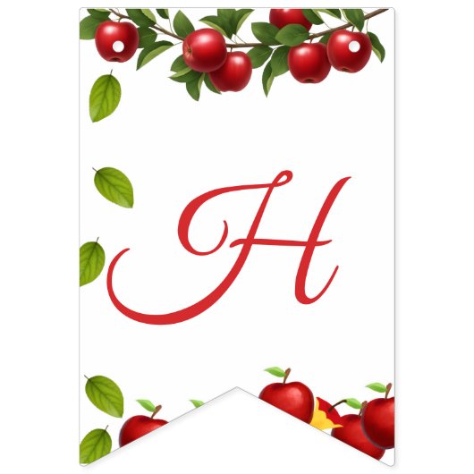 Apple van onze oogfoto Happy Birthday Banner (Tweede vlag)