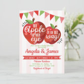 Apple van onze Ooguitnodiging tot Baby shower Kaart (Staand voorkant)