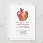 Apple van onze Waterverf Baby shower Invi Kaart (Voorkant)