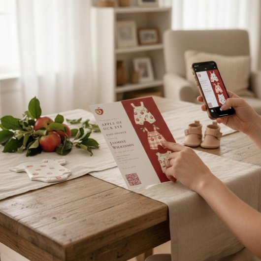 Apple van Our Eye moderne waterverf QR-code Kaart