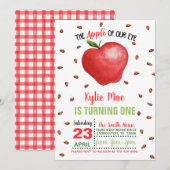 Apple verjaardagsuitnodiging - Apple van ons oog Kaart (Voorkant / Achterkant)