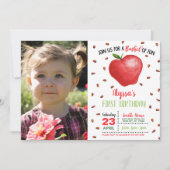 Apple verjaardagsuitnodiging met foto kaart (Voorkant)