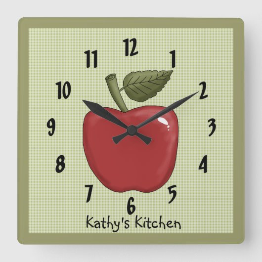 Apple Vierkante Klok (Voorkant)