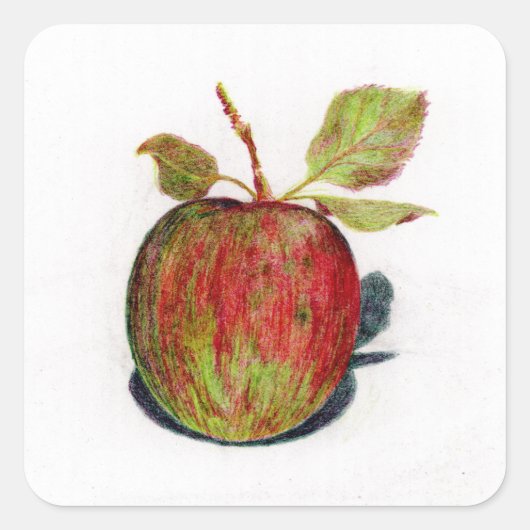 Apple Vierkante Sticker (Voorkant)