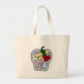 Apple voor de leraar grote tote bag